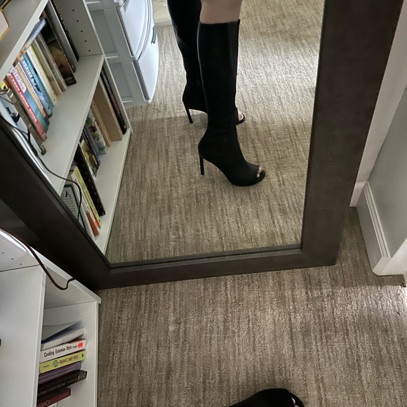 Stuart Weitzman Peep Toe OTK Boots - Picture 10 of 11